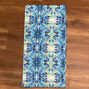 Paisley Shower Curtain Blue/ Green Mandala Bohemian Flower Pattern
